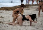 Eugenie Bouchard pops out of her bikini on Miami beach